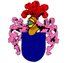 Dibujo Escudo de armas y casco pintado por msrisol
