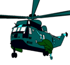 Dibujo Helicóptero al rescate pintado por yepo