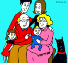 Dibujo Familia pintado por  menaje