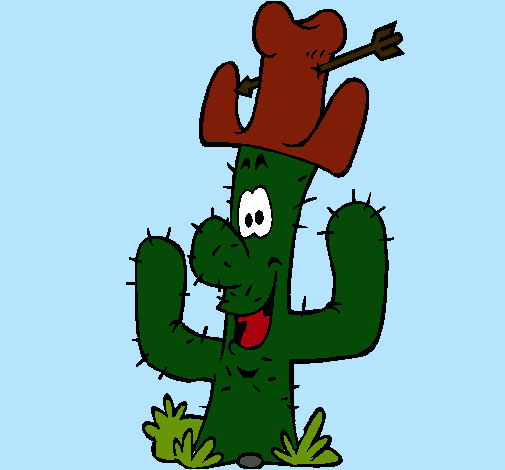 Cactus con sombrero