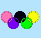 Dibujo Anillas de los juegos olimpícos pintado por ying