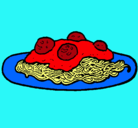 Dibujo Espaguetis con carne pintado por zoyla