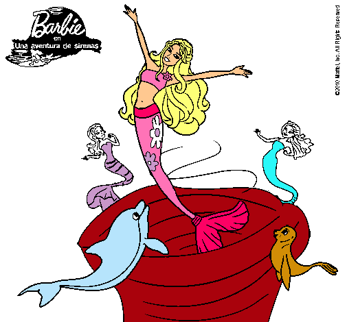 Barbie sirena contenta