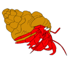 Dibujo Cangrejo ermitaño pintado por cangri