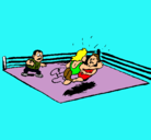 Dibujo Lucha en el ring pintado por carmenlatre