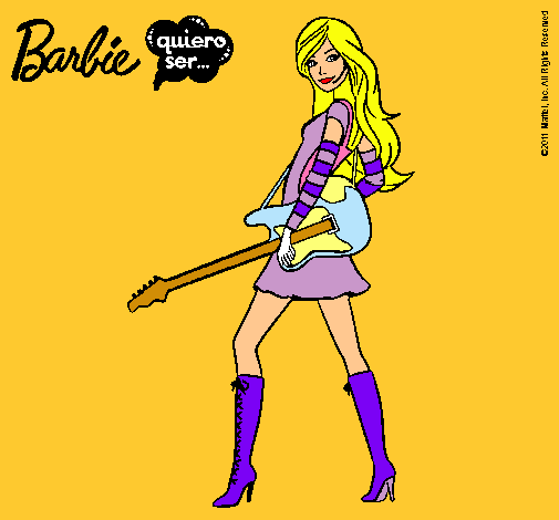 Dibujo Barbie la rockera pintado por Diianiita