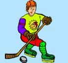 Dibujo Jugador de hockey sobre hielo pintado por taota