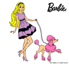 Dibujo Barbie paseando a su mascota pintado por ernesotto