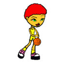 Dibujo Jugadora de básquet pintado por grogetas