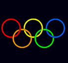 Dibujo Anillas de los juegos olimpícos pintado por tapun