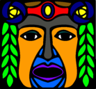 Dibujo Máscara Maya pintado por arocena