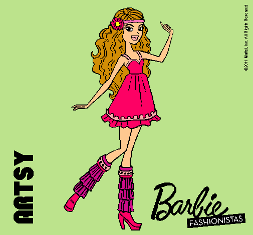 Dibujo Barbie Fashionista 1 pintado por Loren