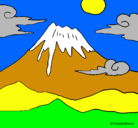 Dibujo Monte Fuji pintado por irenee