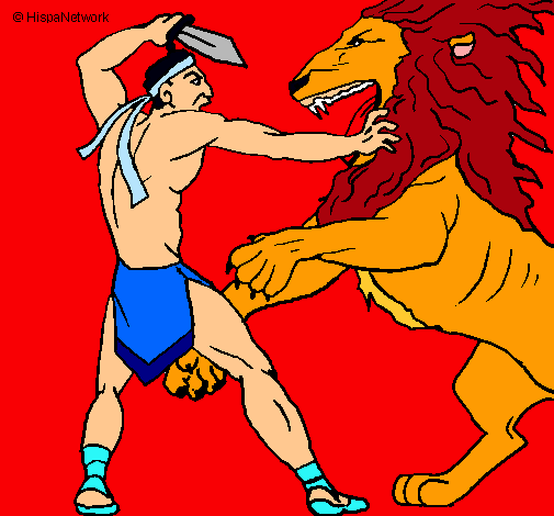 Gladiador contra león