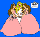Dibujo Barbie y sus amigas princesas pintado por mileycyrus
