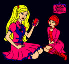 Dibujo Barbie con el teléfono móvil pintado por Miilaagroo