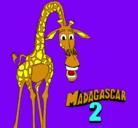 Dibujo Madagascar 2 Melman pintado por LAURENT