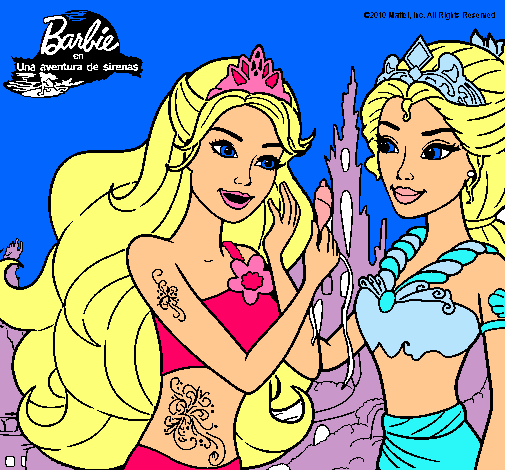 Barbie se despiede de la reina sirena