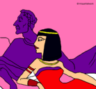 Dibujo César y Cleopatra pintado por princerok