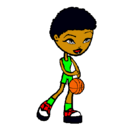 Dibujo Jugadora de básquet pintado por verdina