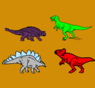 Dibujo Dinosaurios de tierra pintado por camilas