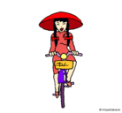 Dibujo China en bicicleta pintado por Char1301