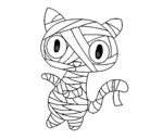 Dibujo Gato garabato momia pintado por biamca