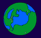 Dibujo Planeta Tierra pintado por cckfyhtrewad