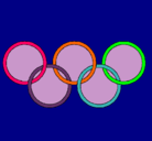 Dibujo Anillas de los juegos olimpícos pintado por leslie10