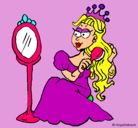 Dibujo Princesa y espejo pintado por Saraa02