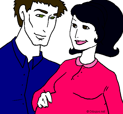 Dibujo Padre y madre pintado por janneth