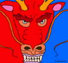 Dibujo Cabeza de dragón pintado por lossley