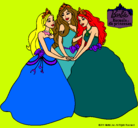 Dibujo Barbie y sus amigas princesas pintado por ZACO165