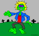 Dibujo Zombie pintado por gabriiiel
