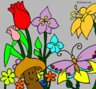 Dibujo Fauna y flora pintado por julita