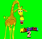 Dibujo Madagascar 2 Melman pintado por saraby