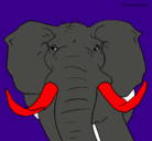 Dibujo Elefante africano pintado por ben4campo