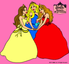 Dibujo Barbie y sus amigas princesas pintado por naka271