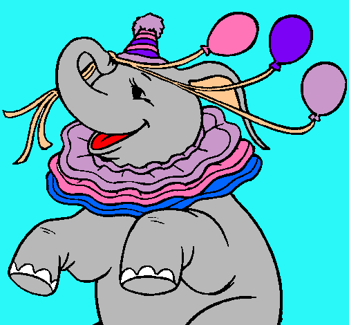 Elefante con 3 globos