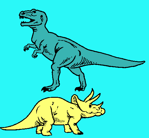 Triceratops y tiranosaurios rex