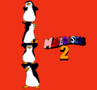 Dibujo Madagascar 2 Pingüinos pintado por sory2002