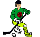 Dibujo Jugador de hockey sobre hielo pintado por messuii