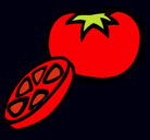 Dibujo Tomate pintado por otoringologo