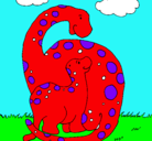 Dibujo Dinosaurios pintado por facu20