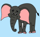 Dibujo Elefante feliz pintado por natilla
