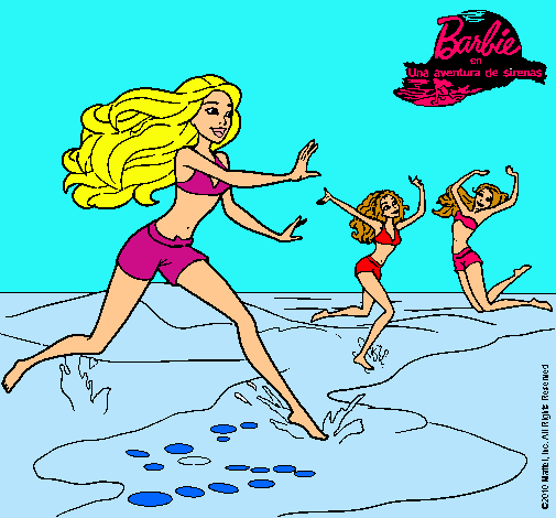 Dibujo Barbie de regreso a la playa pintado por Loren