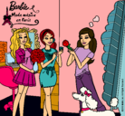 Dibujo Barbie de compras con sus amigas pintado por akuasilver