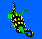 Dibujo Anaconda y caimán pintado por ameth