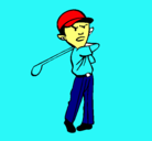 Dibujo Jugador de golf pintado por HJOU