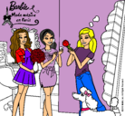 Dibujo Barbie de compras con sus amigas pintado por sanddra